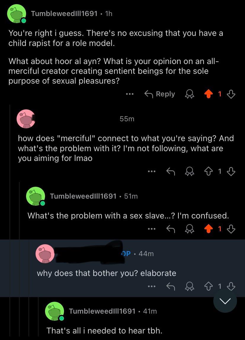 Muslim sees no problem in sex slaves : rexmuslim