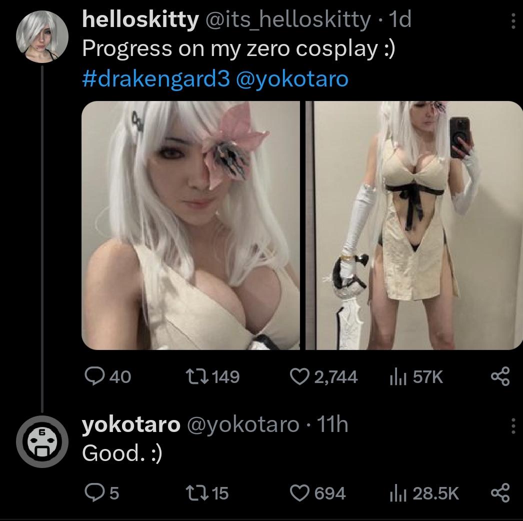 Bu subdaki bazı insanlar cosplaycilerden şikayet ediyor, bu arada Twitterdaki  taro-san, hahahaha 🤣 : rnier