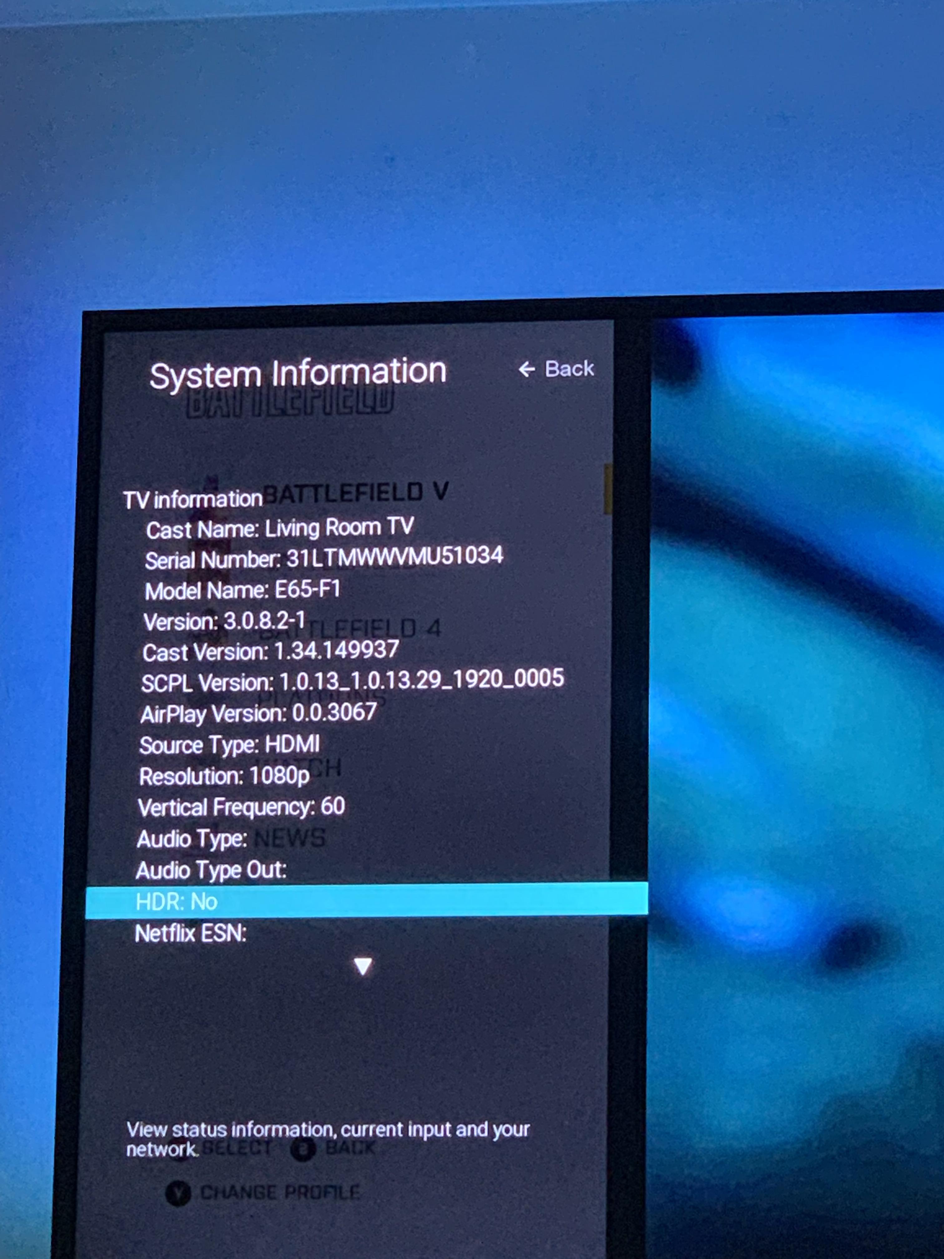 I Recently Purchased An E65 F1 Vizio 4k Smart Tv And I M A