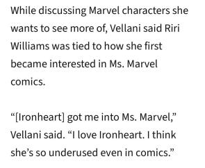 “Ms. Marvel” star Iman Vellani says Ironheart first helped her get into Kamala Khan