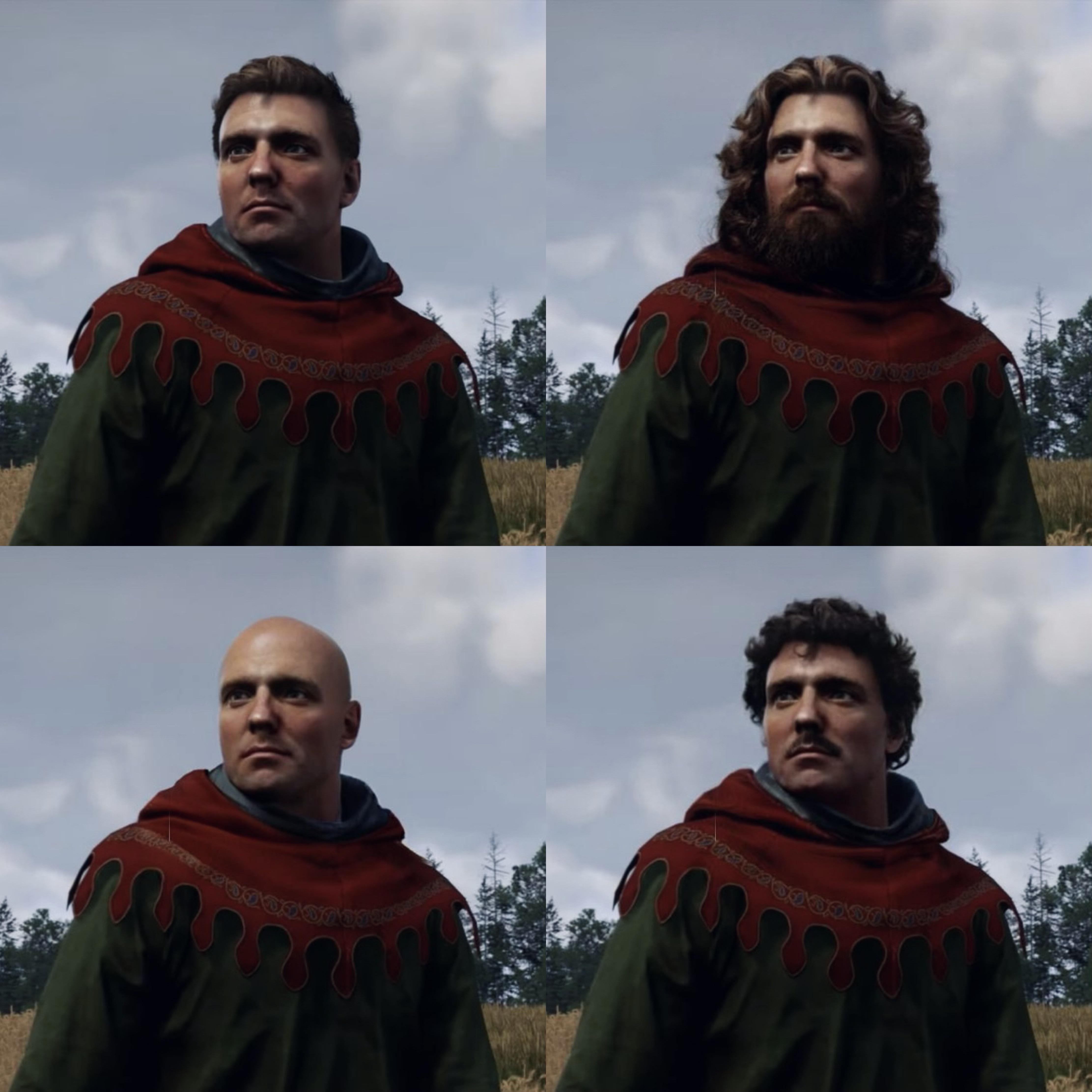 I really hope that hair - and beard customization will return with a bigger  variety in styles and lengths. Give me a hungry lumberjack Heinrich. :  rkingdomcome