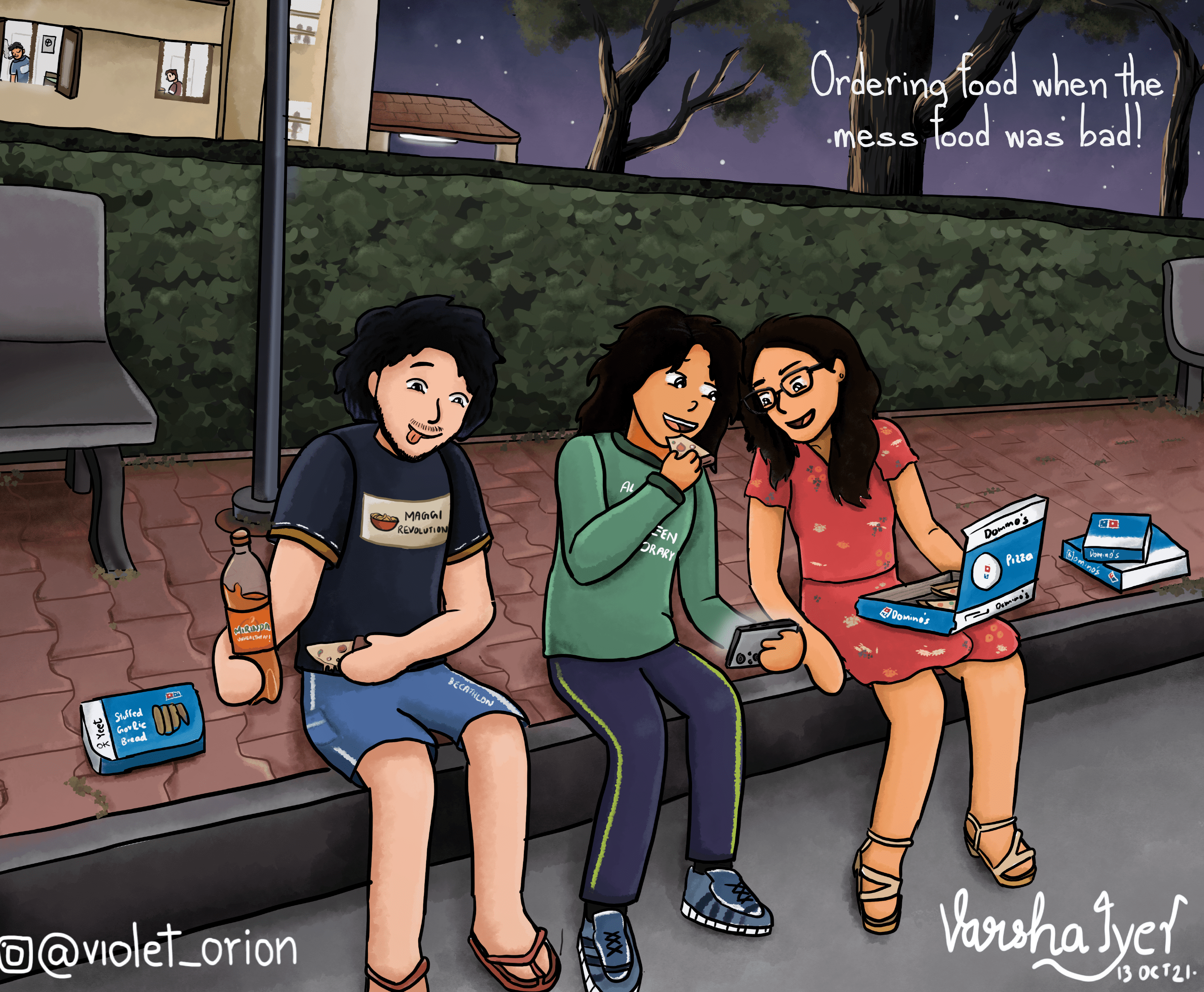OC] 7: Ordering food from outside when the mess food was particularly bad!  Good thing BITS Goa had a dominos nearby for quick delivery :) :  rBITSPilani