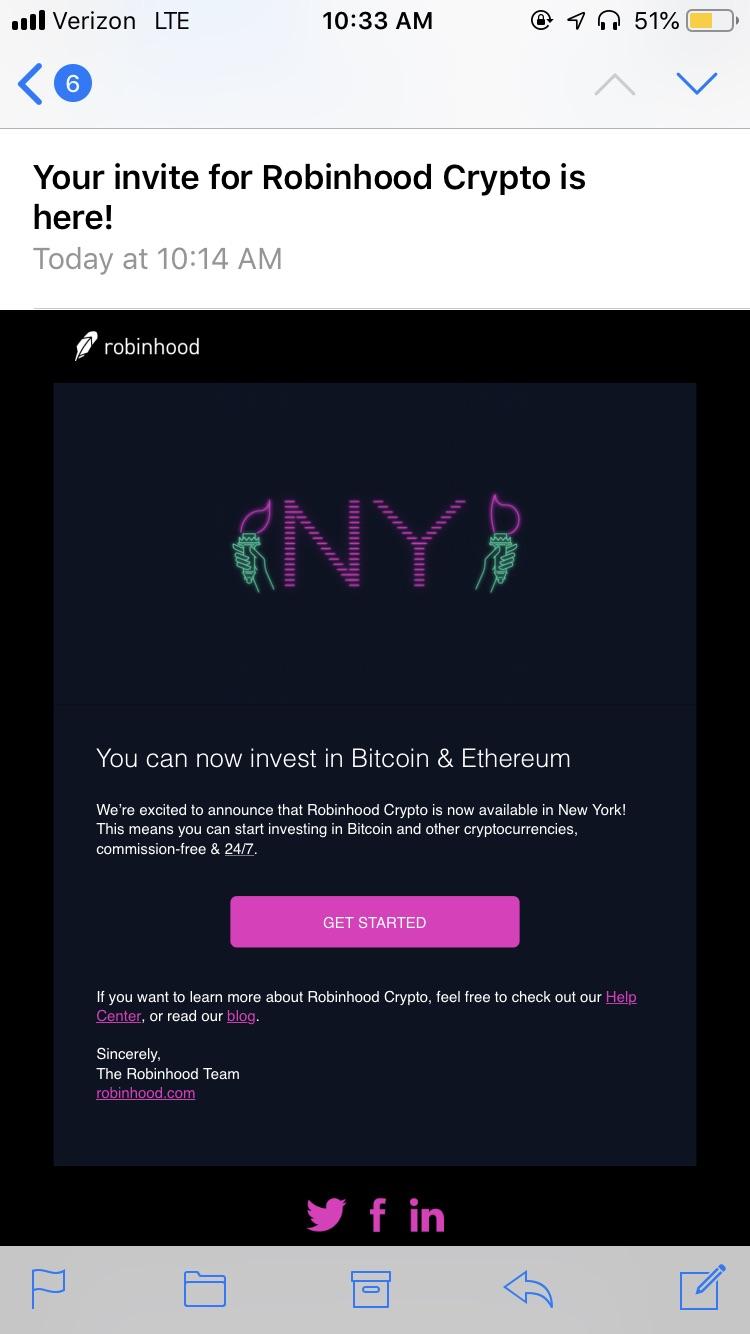 Monitor transfer activity from within the settings of the robinhood. Robinhood Opens Crypto Trading In New York R Cryptocurrency