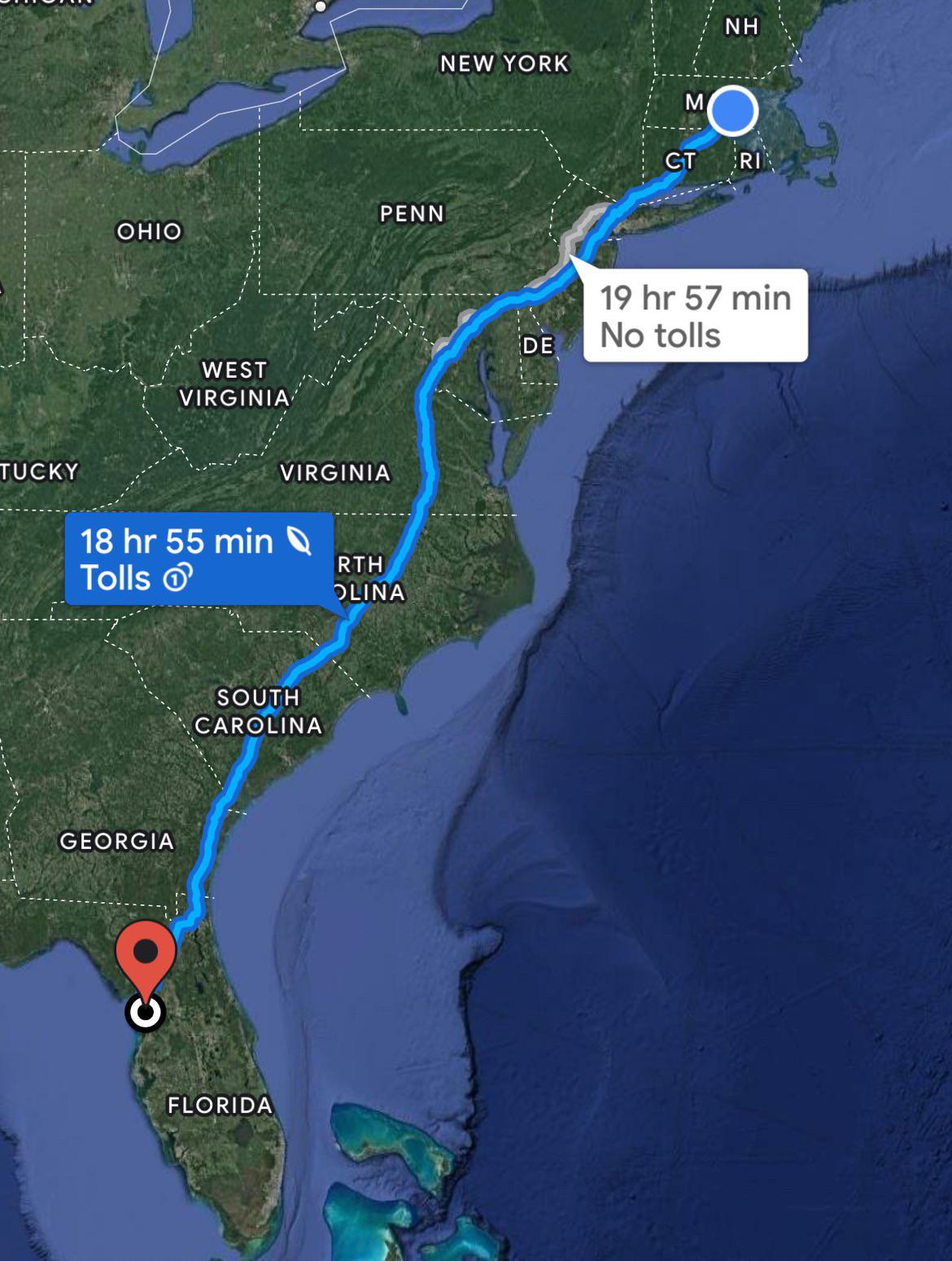 First Solo Roadtrip MA To FL In June July Staying In NC For A Week And 