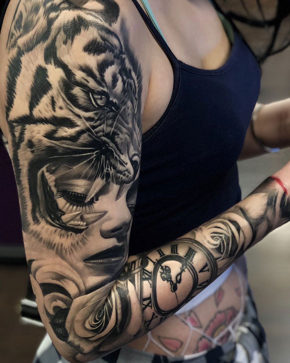 Clock With Roses Tattoo Kata Kata