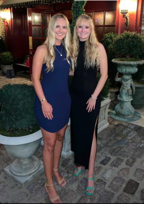 Alexis Downie Anaheim Ducks and sister (August 2024)