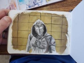 Moon Knight is one of my top 3 favorite super heroes, so I made a watercolor sketch in excitement for the new show!