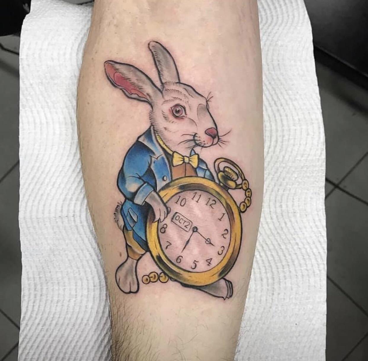 Gratuito Download immagini White Rabbit Tattoo By Kev Hennessy At Black Wolf Collective il piu cool saluti