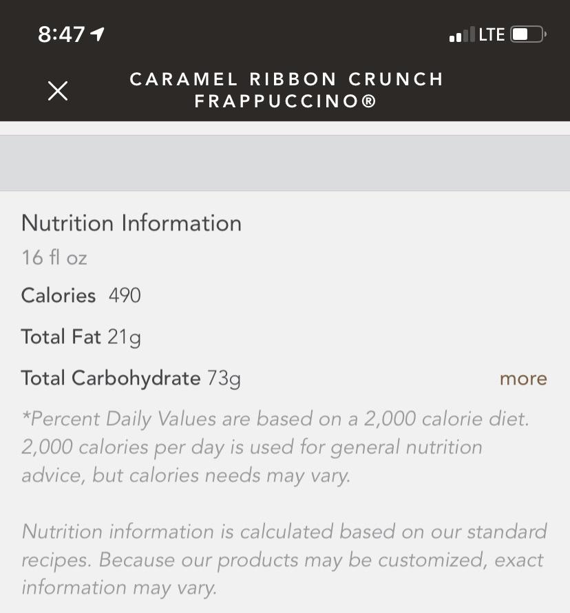 a six pack of corona premier is 450 calories while one caramel ribbon crunch frappuccino is 490 yall know what im going for tonight r starbucks on caramel ribbon crunch frappuccino recipe reddit