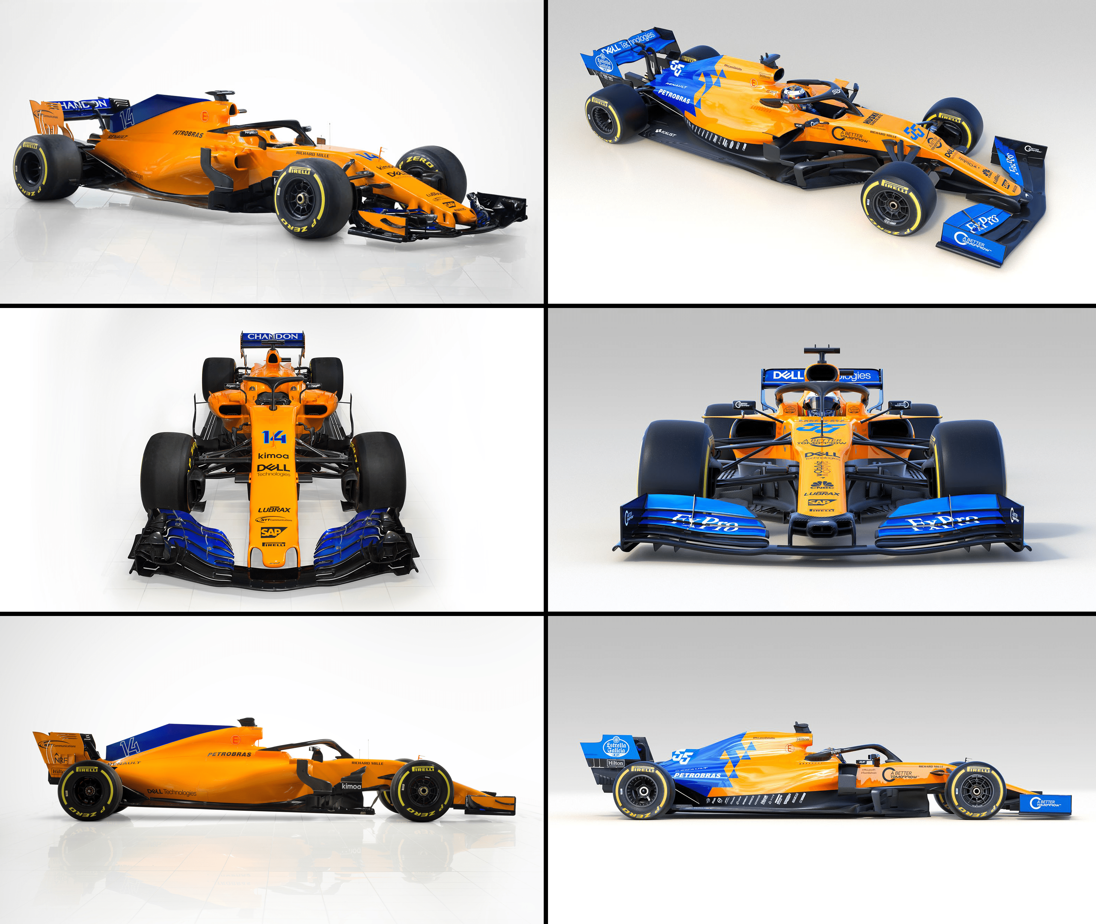 Side By Side 2018 Mclaren Mcl33 2019 Mclaren Mcl34 Formula1