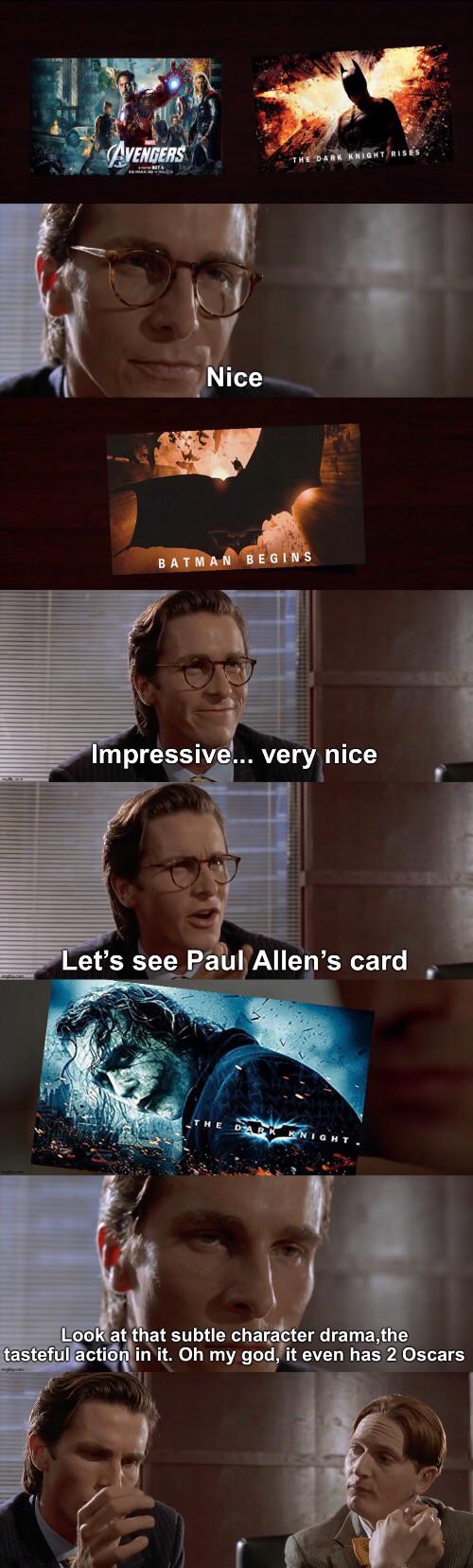 Marvel Fanboys Deep Down Be Like : NolanBatmanMemes