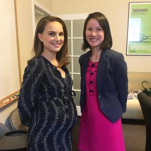 IG: Natalie with Amy Ta of KCRW at Fox Searchlight Studios before an interview for “Jackie,” 11/15/16