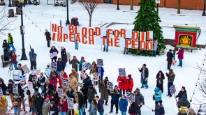 [OC] NO BLOOD FOR OIL – IMPEACH THE PEDO – Protest in Cleveland Today