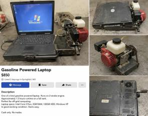 Thanks, I hate gasoline-powered laptop