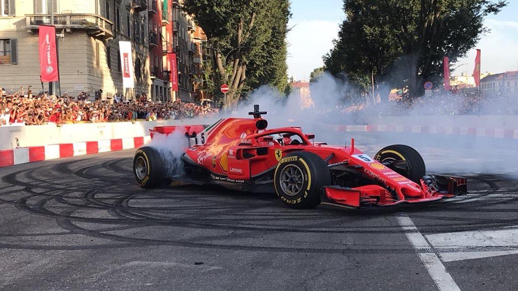 Seb Doing Donuts Formula1