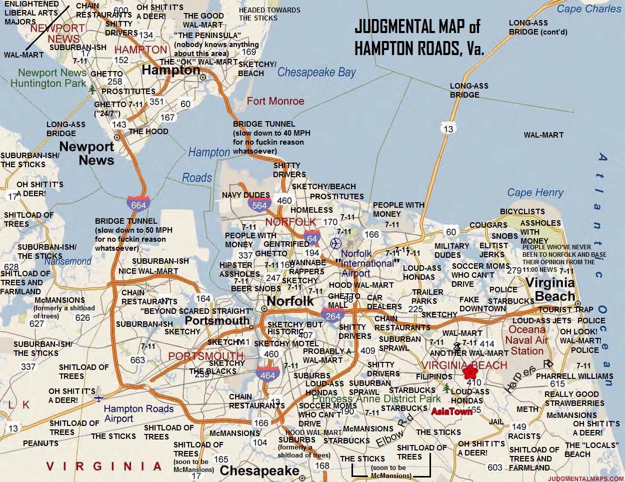 Hampton Roads Map Gadgets 2018 