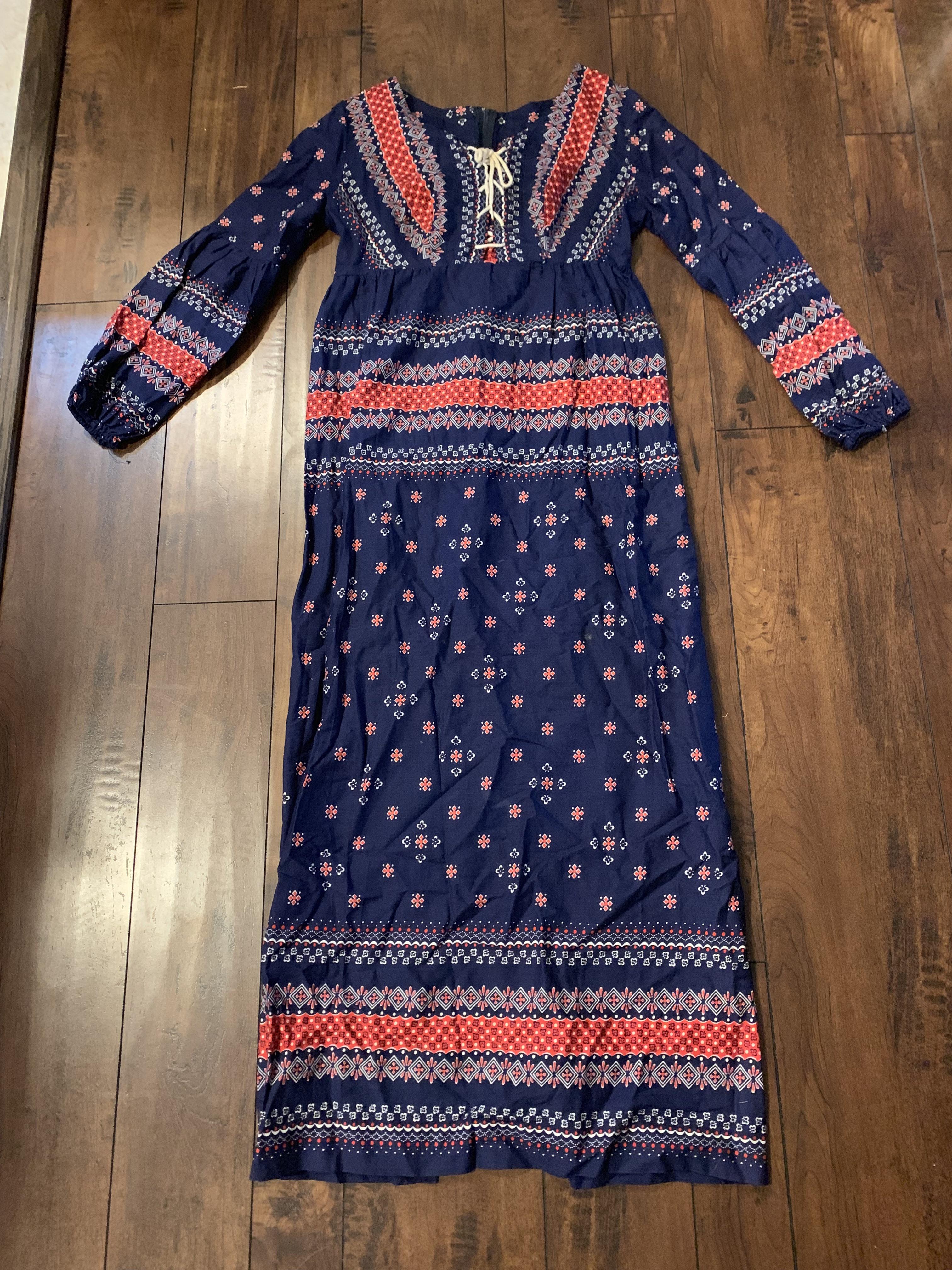Vintage 1960 S Hippie Maxi Dress By This Is Yours San Francisco Feel Like You Re In The Summer Of Love I Wish This Dress Fit Me But My Arms Are Too Big Anyone