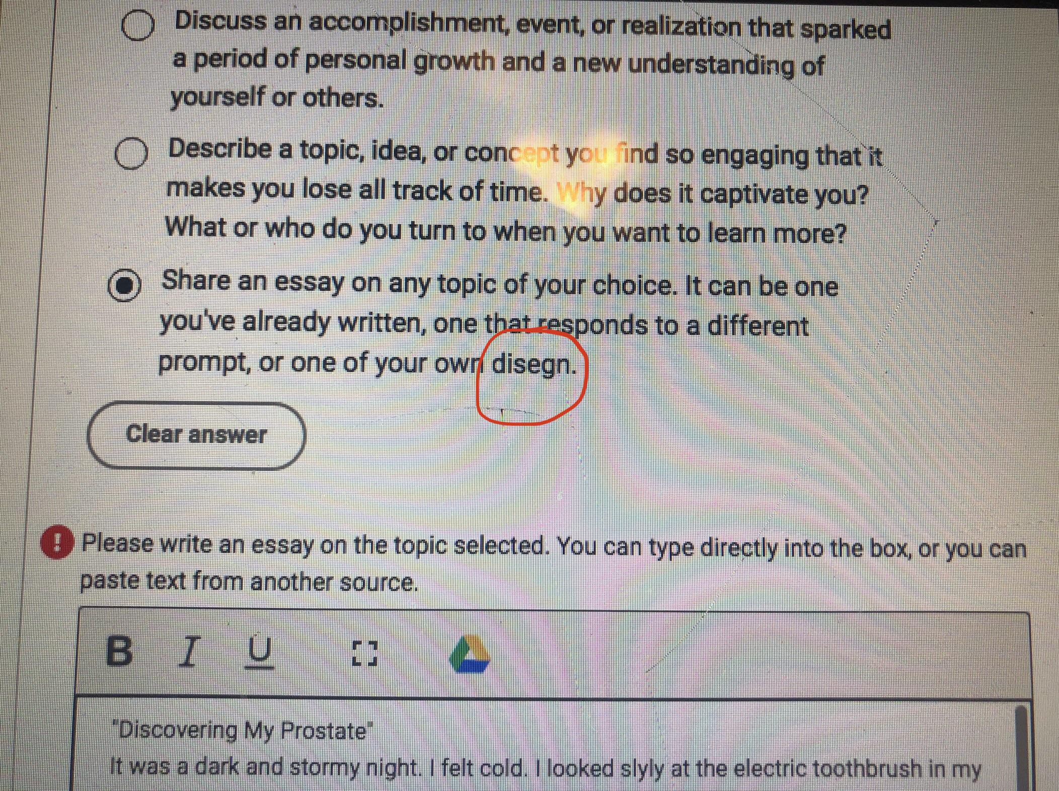 My common app essay / how to choose a common app essay topic