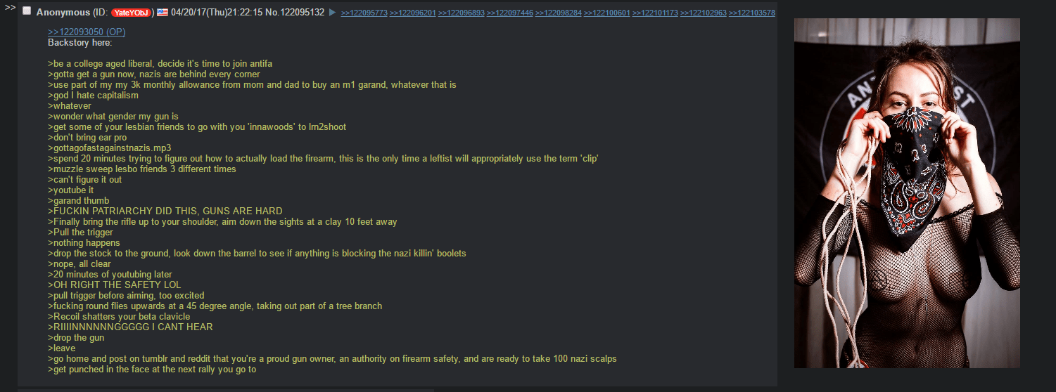 Backstory on the antifa girl : r/4chan