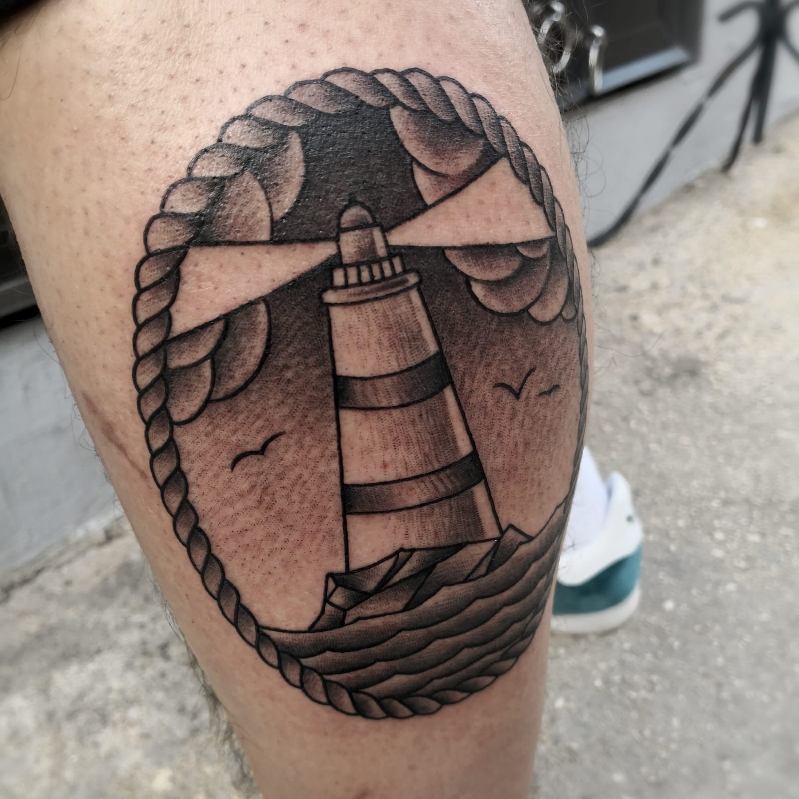Freshly Done Lighthouse By File At Tiamat Tattoo Studio In Zadar Croatia Tattoos
