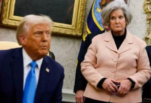 White House Chief of Staff’s face after Donald Trump announces the U.S. will “take over” Gaza