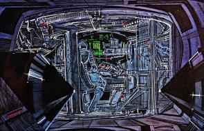 Syd Mead’s concept drawing for the first Tron movie
