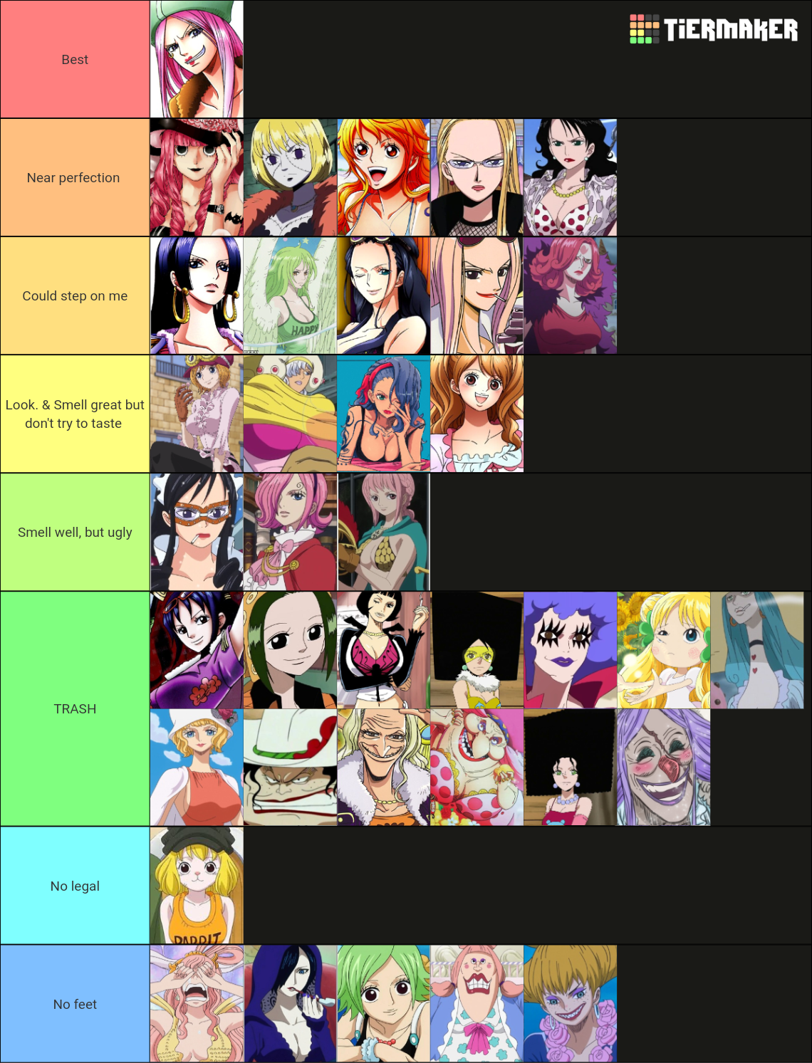 One piece woman feet tier list Official : rMemePiece