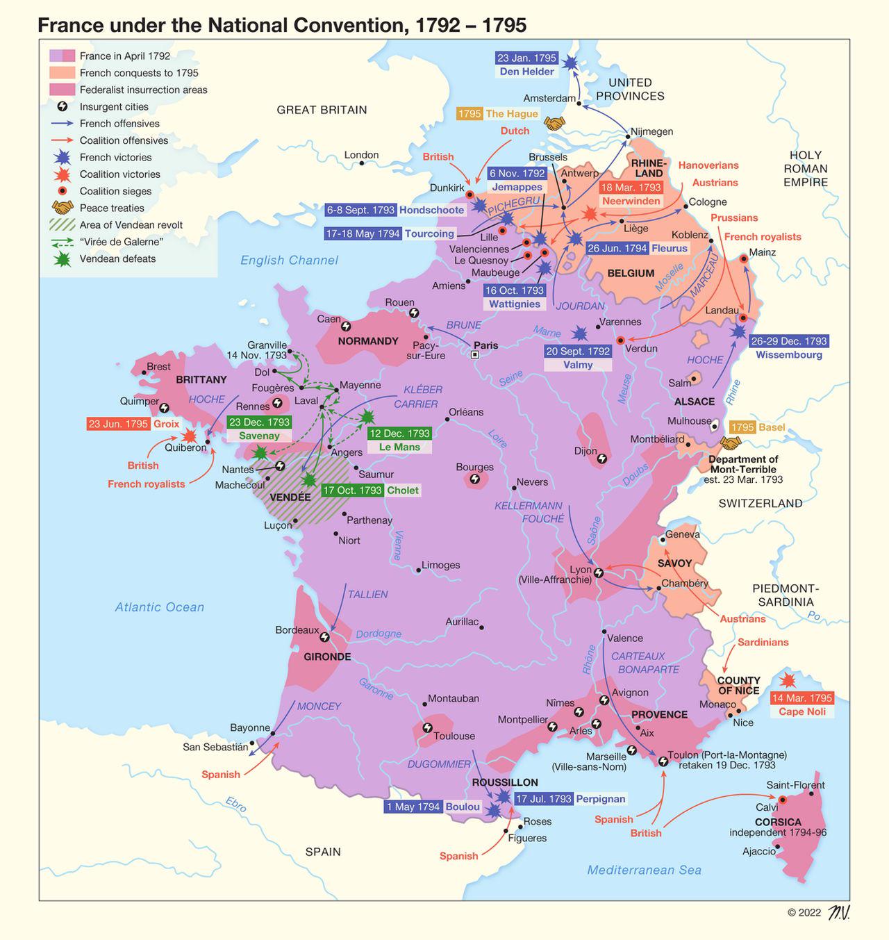Francia bajo la Convención Nacional : rMapPorn