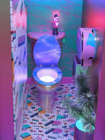 vaporwave threatening auras shitpost toilets aesthetic neon room decor trash bedroom comments extracrispy aesthetics sims realistic goes too universe scum