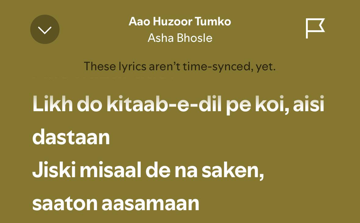 What are some song lyrics that could replace “I love you”? :  rBollywoodMusic