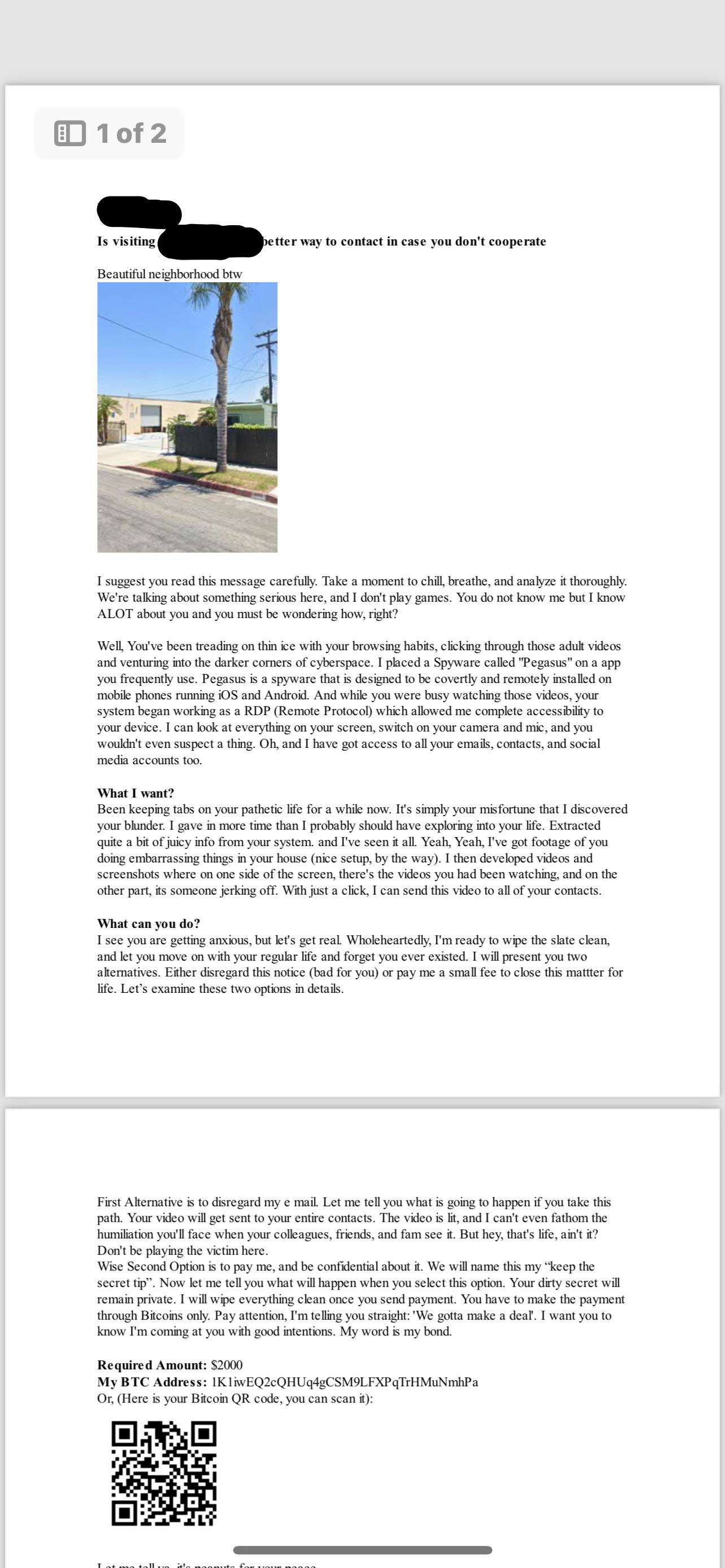 Got this scam email to pay money : rphishing