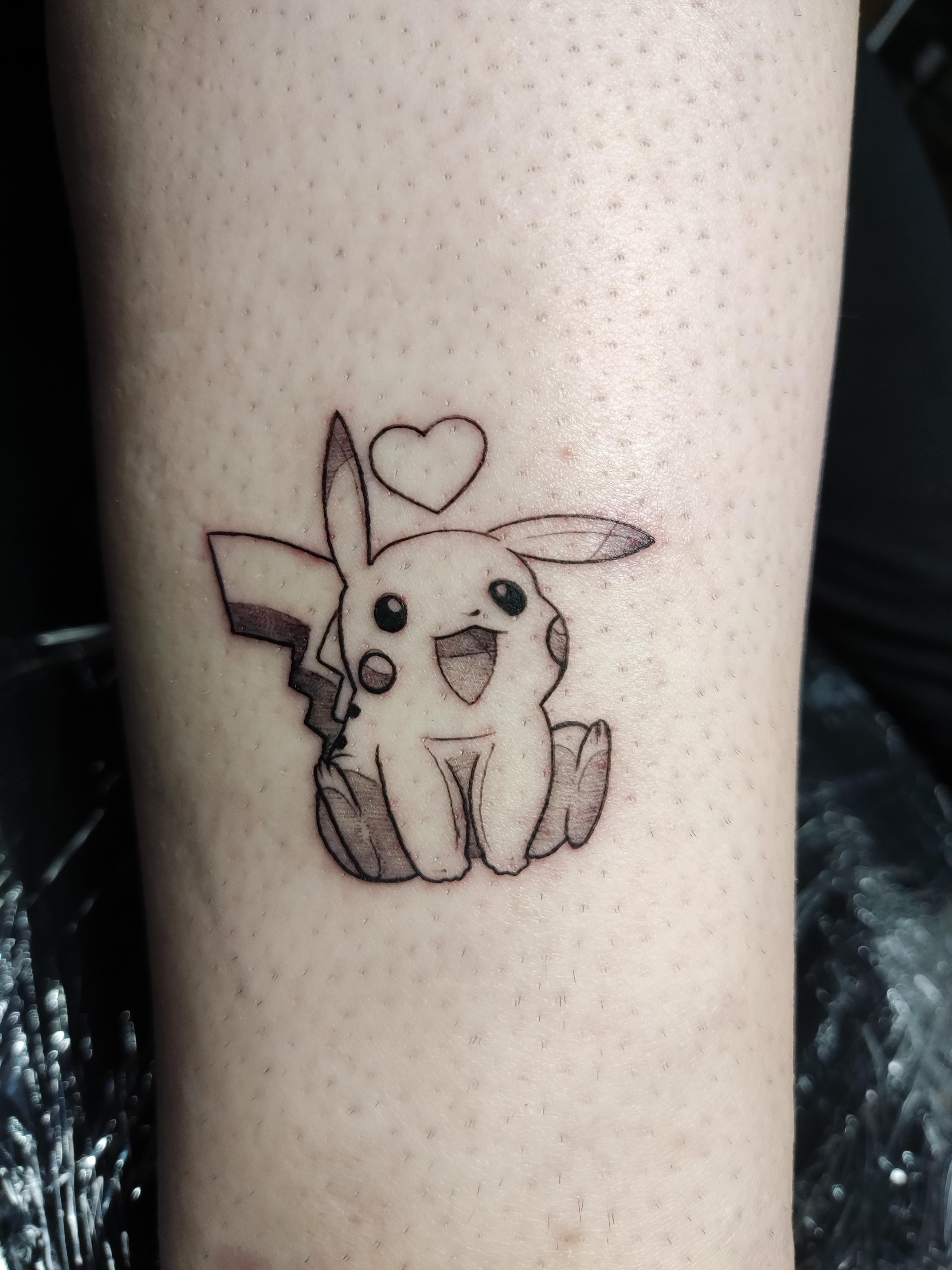 First Tattoo Ever With My Wife, Cubone Is On My Arm, Pikachu On Her's Leg. My Bday Present From Her : R/Pokemontattoos 4000_x_3000_jpg
