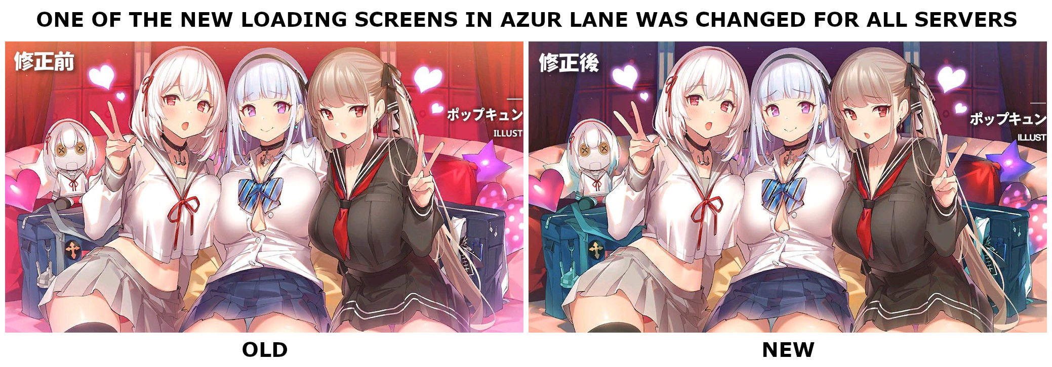 So apparently one of the new loading screens was changed : r/AzureLane