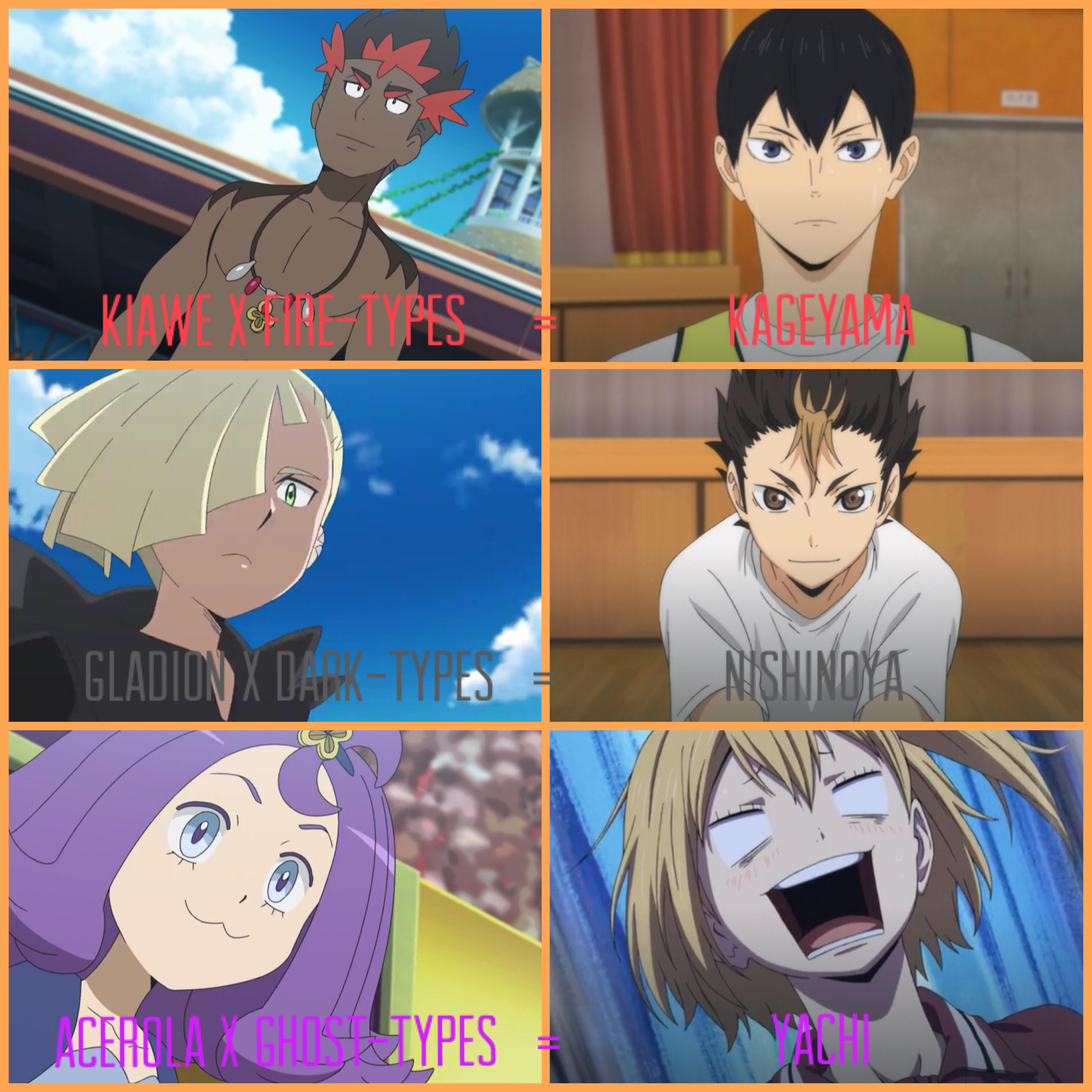 Pokemon Sun And Moon And Haikyuu Characters Same Seiyuus Vas Hope This Is Allowed Haikyuu
