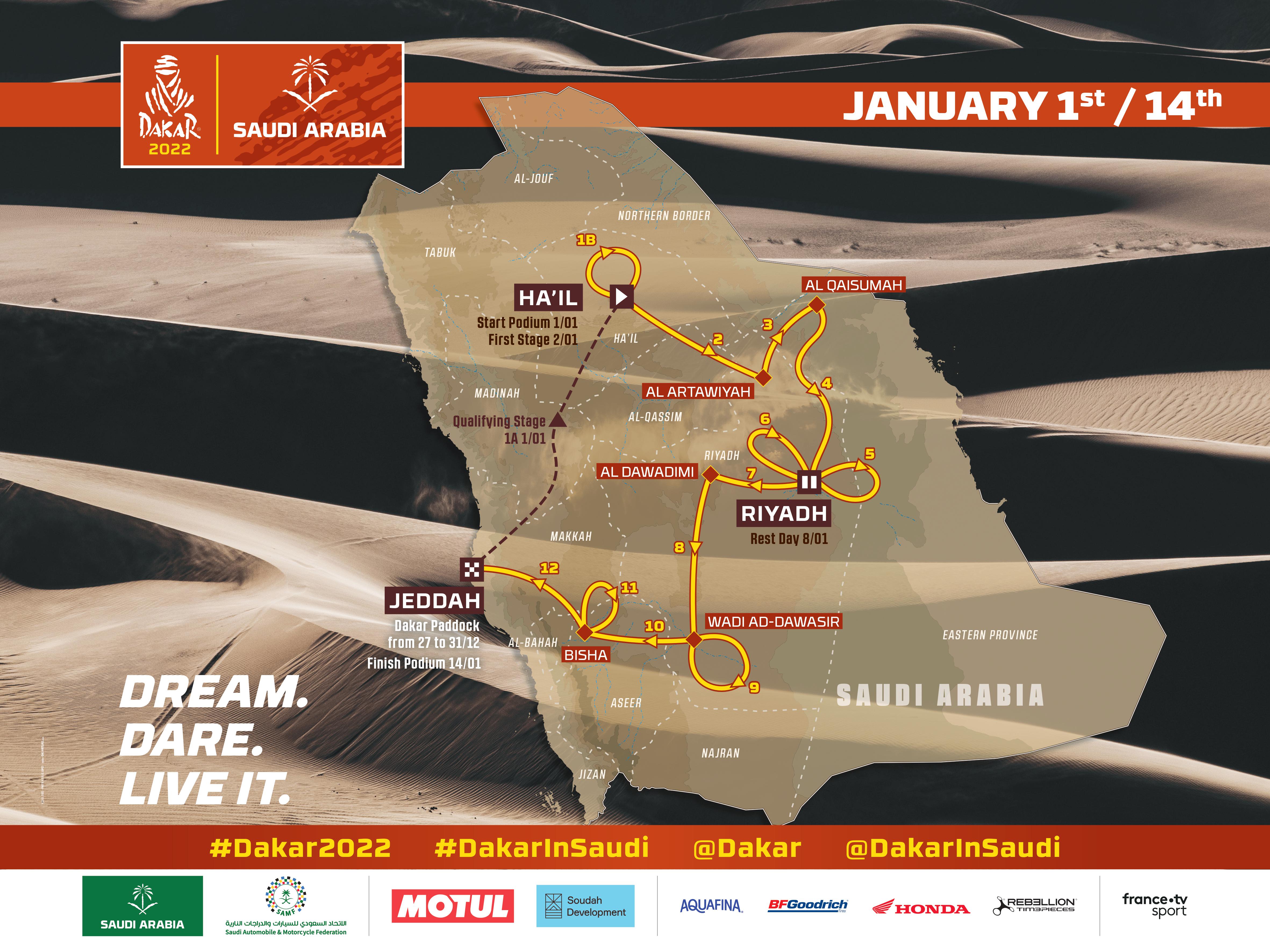The 2022 Dakar Rally Route Map R DAKAR 