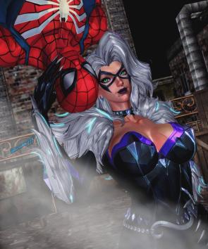 The Spider and The Cat By WOLFBLADE111