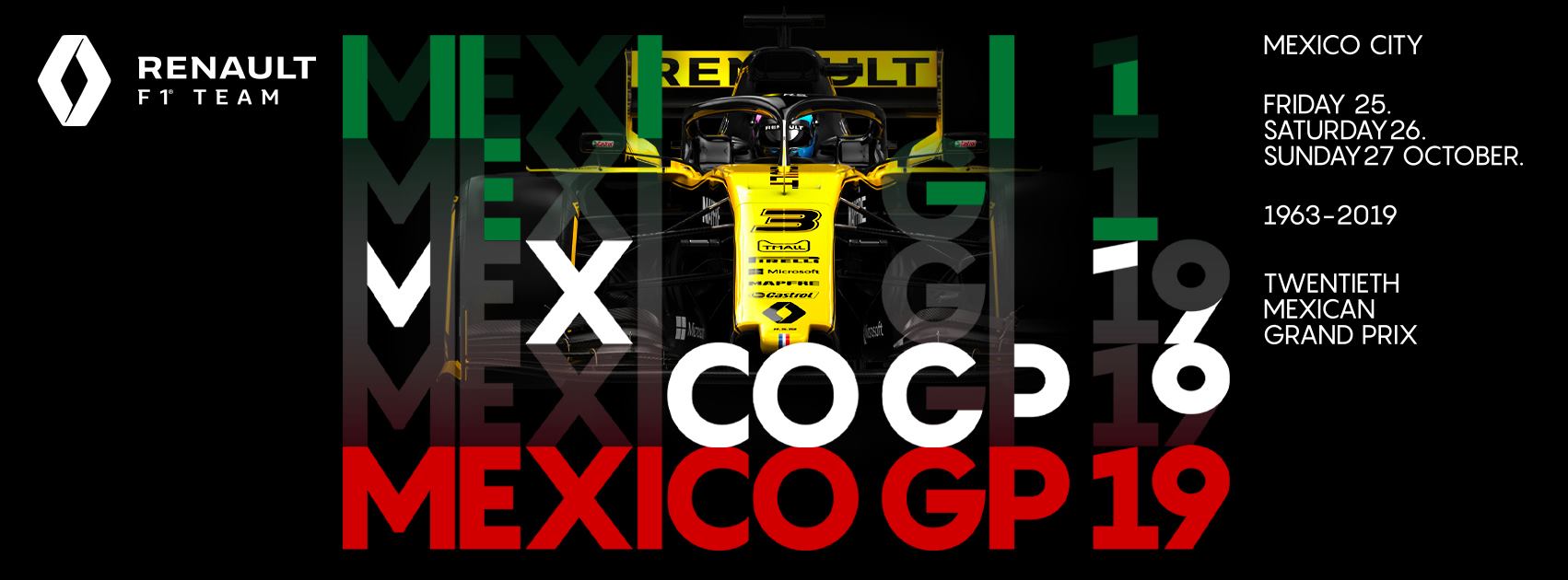 Renault S Poster For The 2019 Mexican Grand Prix Fixed