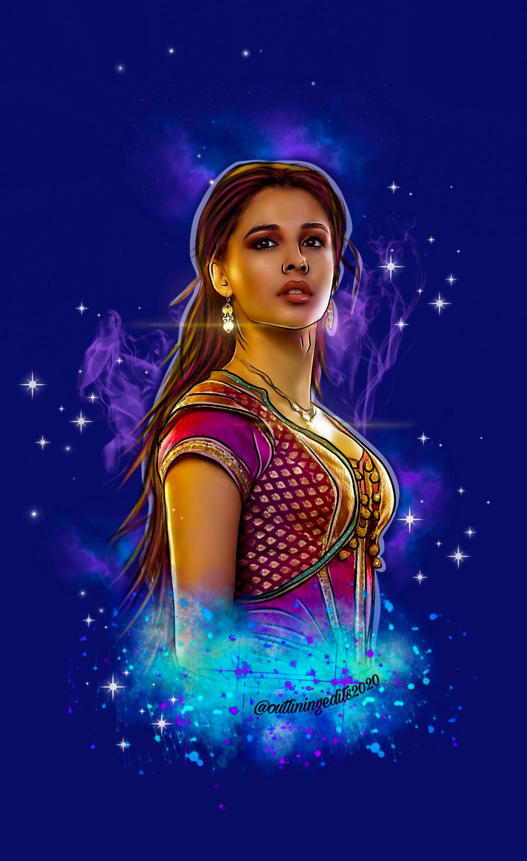 Our Pretty Princess Jasmine From Aladin Movie Naomi Scott Digitalart