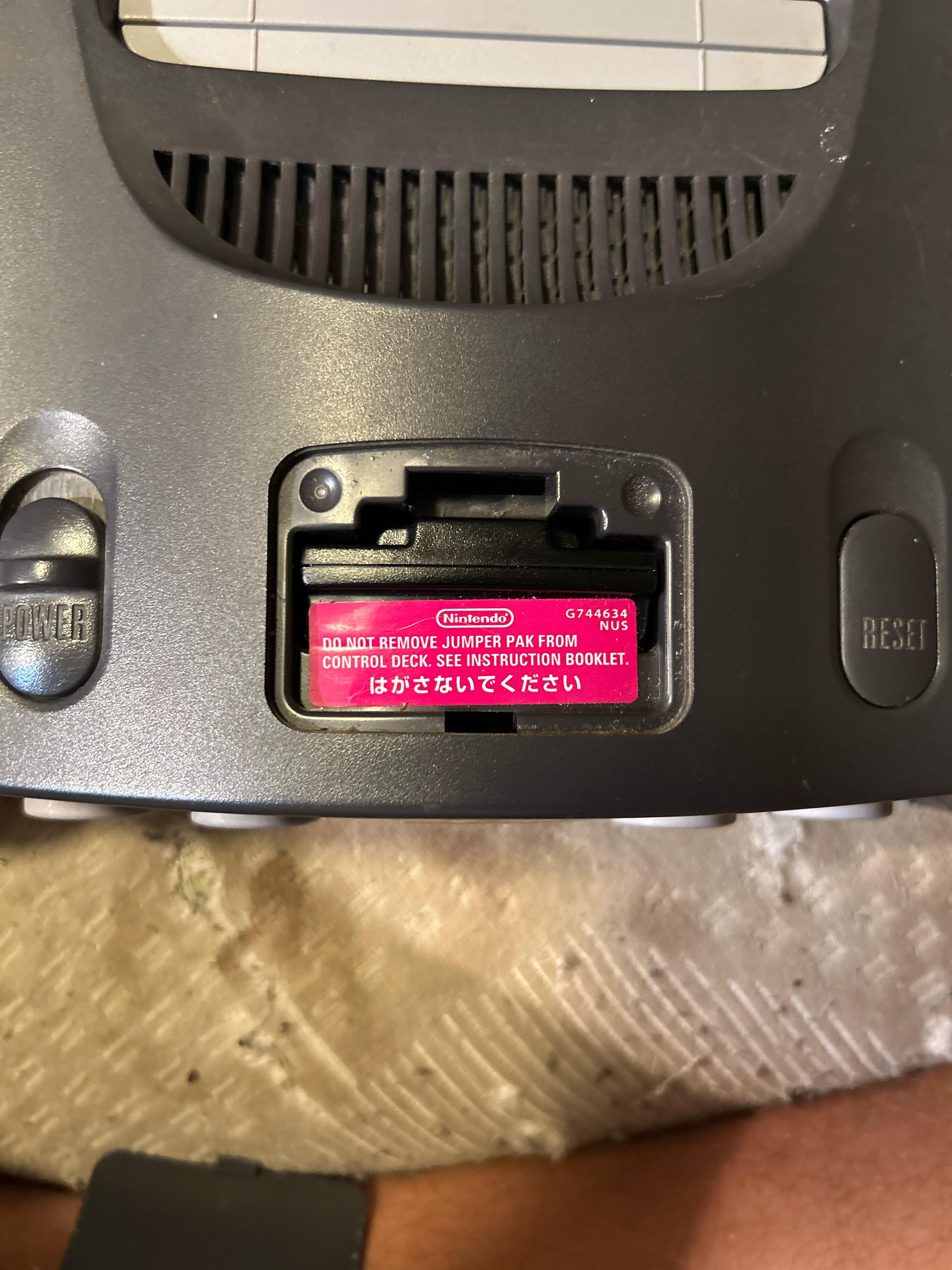 Whats does this mean because I need to put in a expansion pack : rn64