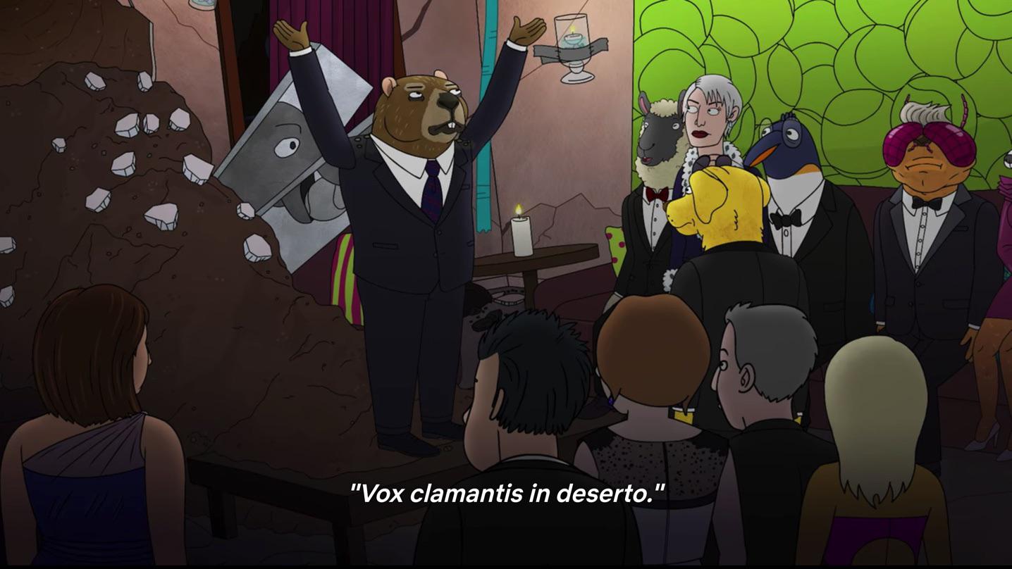 I Love How Woodchuck Says The Dartmouth Motto When He Arrives In Underground Which Fittingly Means A Voice Crying Out In The Wilderness Bojackhorseman