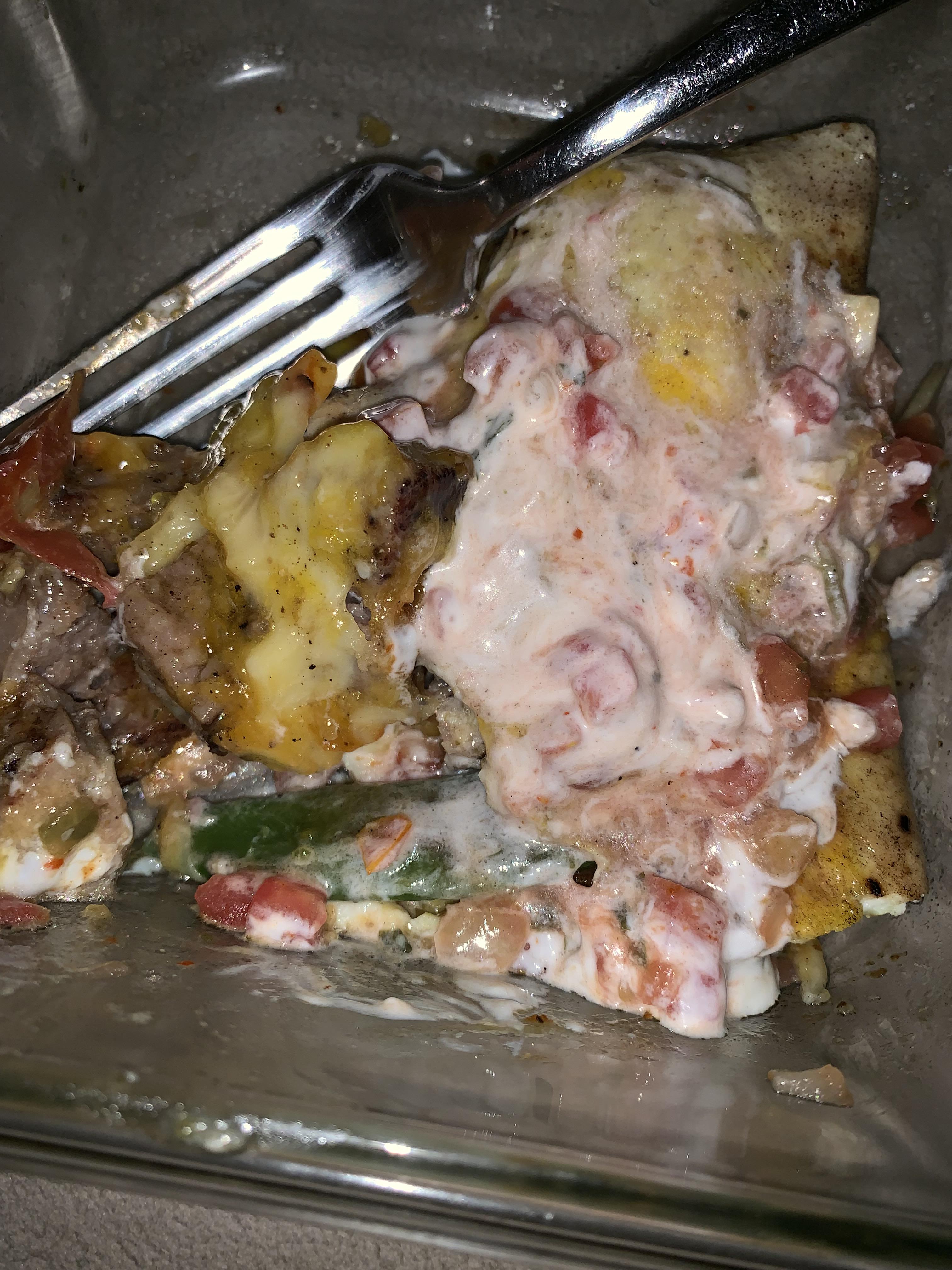 Pour the egg mixture into a lined baking tray and bake for 10 minutes in a fan forced oven at 180°c. Omelette W Sour Cream And Salsa Shittyfoodporn