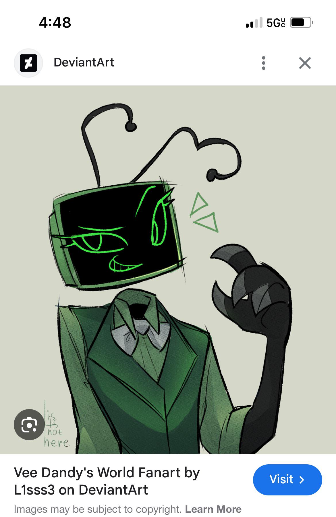 Vee from dandys world reminds me of a certain someone : rhazbin