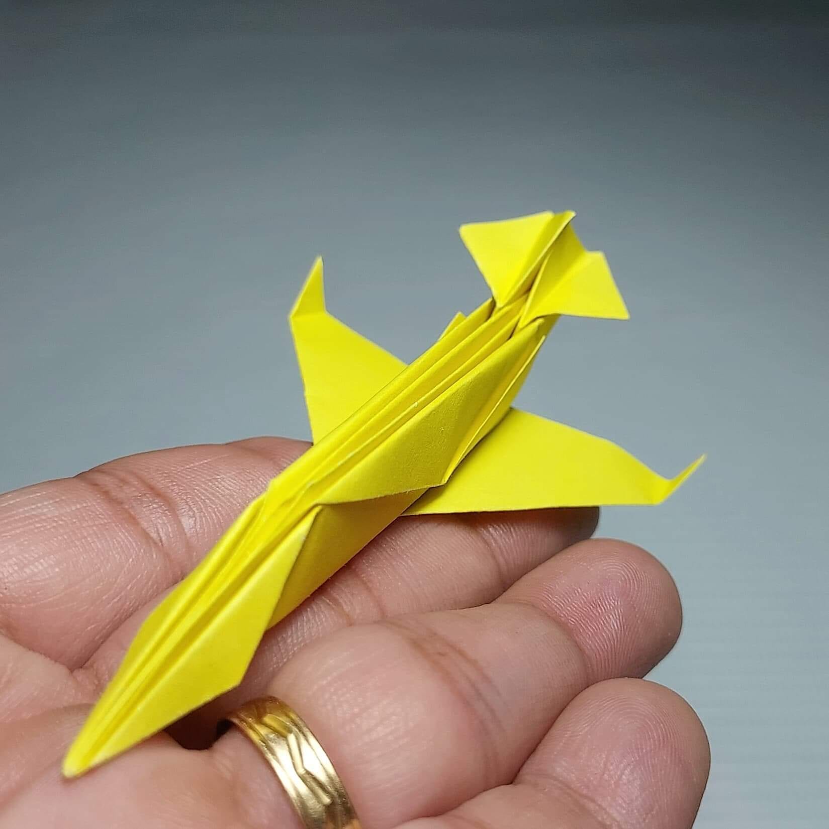 This video shows how to make a bunch of paper bananas easily. Some Origami Jet That I Folded From A Square Piece Of Paper After A Kid Approached On My Visit To An Orphanage Last Night R Mademesmile