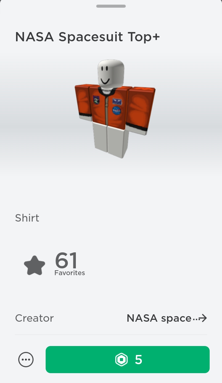 Roblox Space Suit 