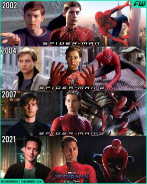 When you think about it, Tobey Maguire is actually the First Spider-Man Actor to have 4 Spider-Man movies before Tom Holland did.