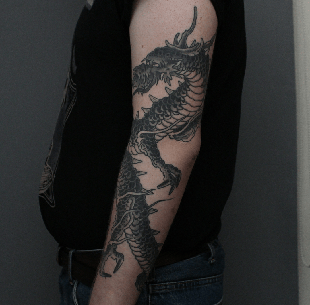 My One Year Healed Dragon By Nicholas Henriksen At Blue Arms Tattoo Oslo Tattoos