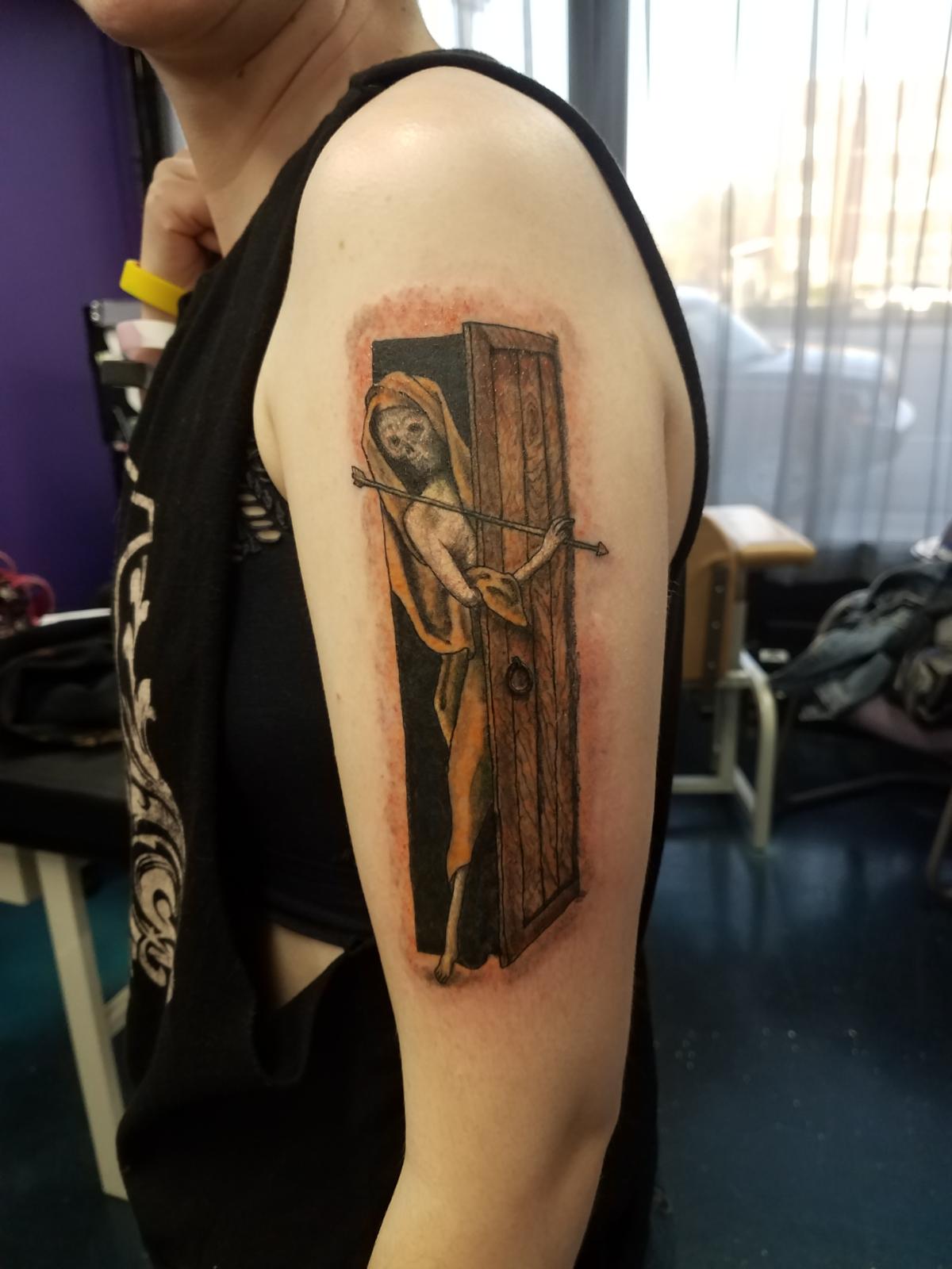 Just Got My First Tattoo At Fallen Angel Ink In Salt Lake City Utah It S A Detail From Heironymus Bosch S Death And The Miser I Ll Post Another Pic When It S Healed