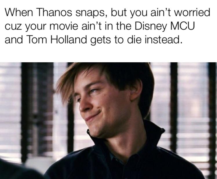 Il fut révélé à la fin des années 1990 par plusieurs films indépendants salués par la critique : Infinity War Spoiler Tobey Maguire Is Safe But Am I Obligatory Meme For The Ban Train R Thanosdidnothingwrong