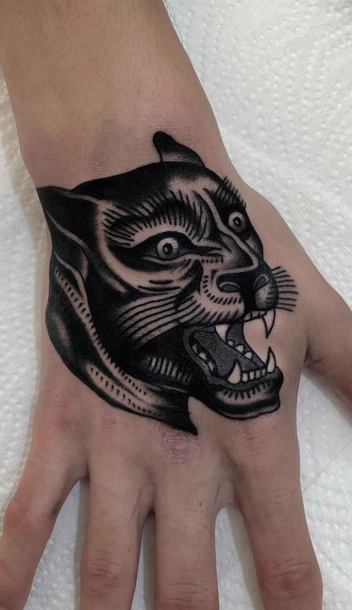 Got this Ralph Johnstone Panther head today. : rtraditionaltattoos
