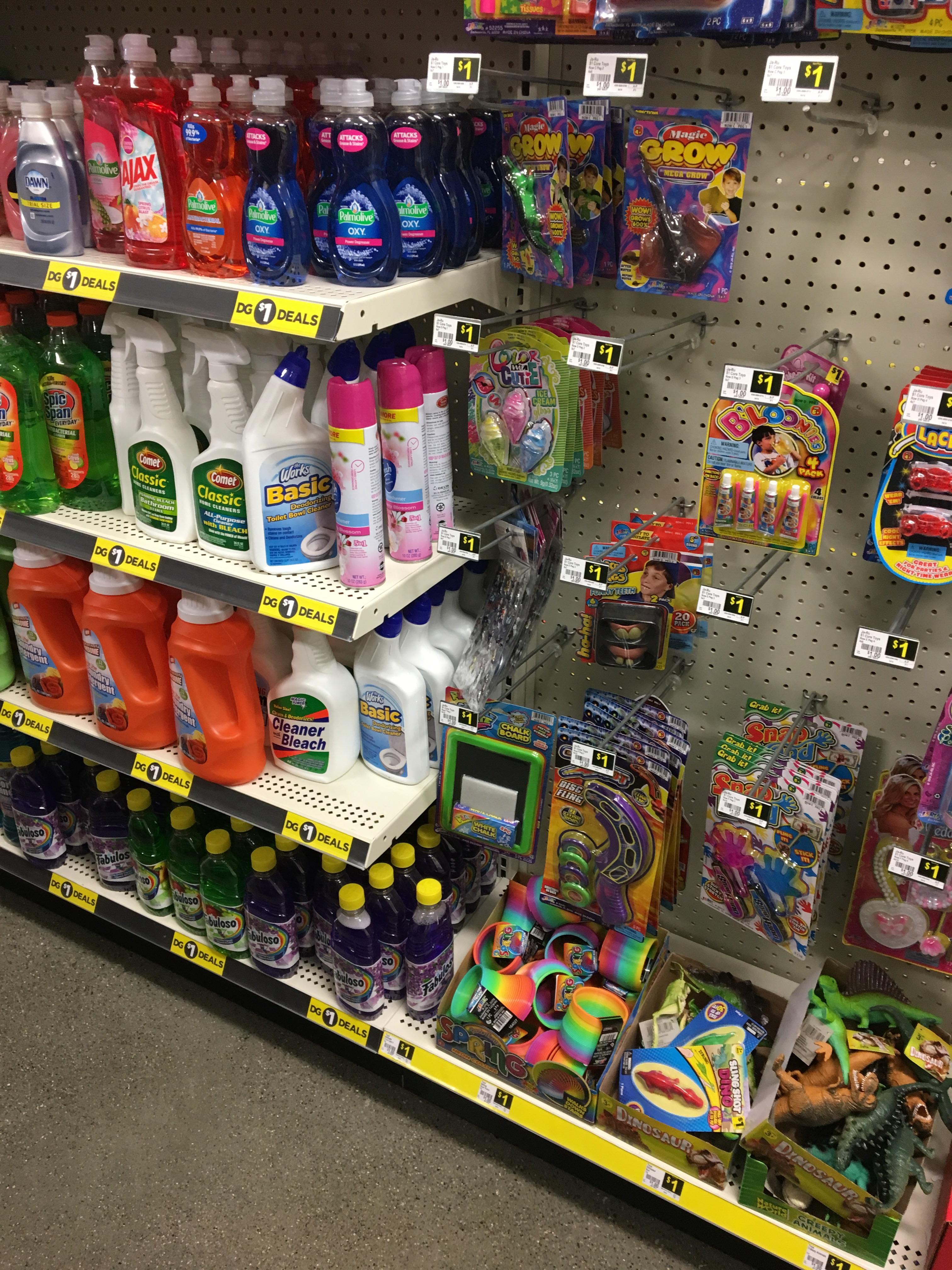 Bleach Next To Children Toys At A Dollar General : Mildlyinfuriating